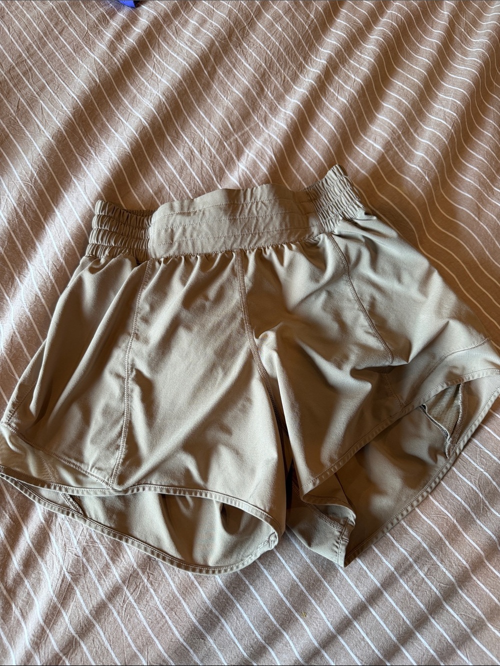 lululemon athletica Women's Olive-Taupe Running Shorts (2 inch)